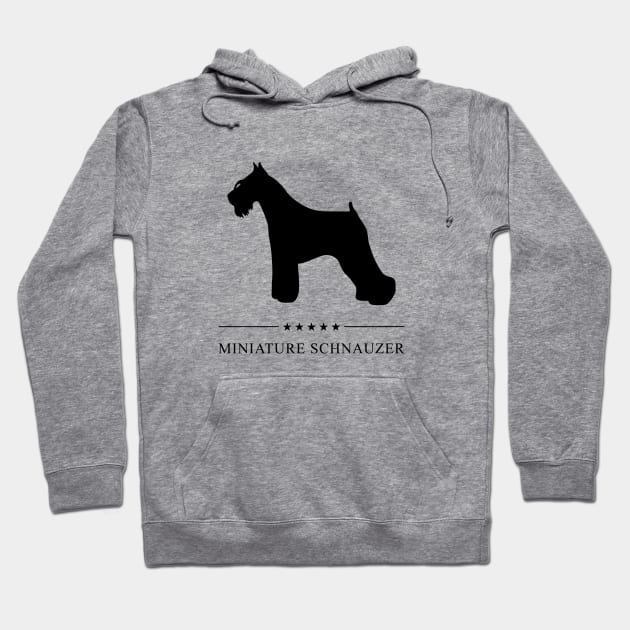 Miniature Schnauzer Black Silhouette Hoodie by millersye